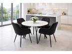 Gyrus Eettafelset met 4 Siena Stoelen - Zwart / Wit - afbeelding 2