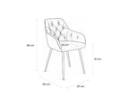 Gyrus Eettafelset met 4 Siena Stoelen - Zwart / Wit - afbeelding 13