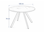 Gyrus Eettafelset met 4 Siena Stoelen - Zwart / Wit - afbeelding 7