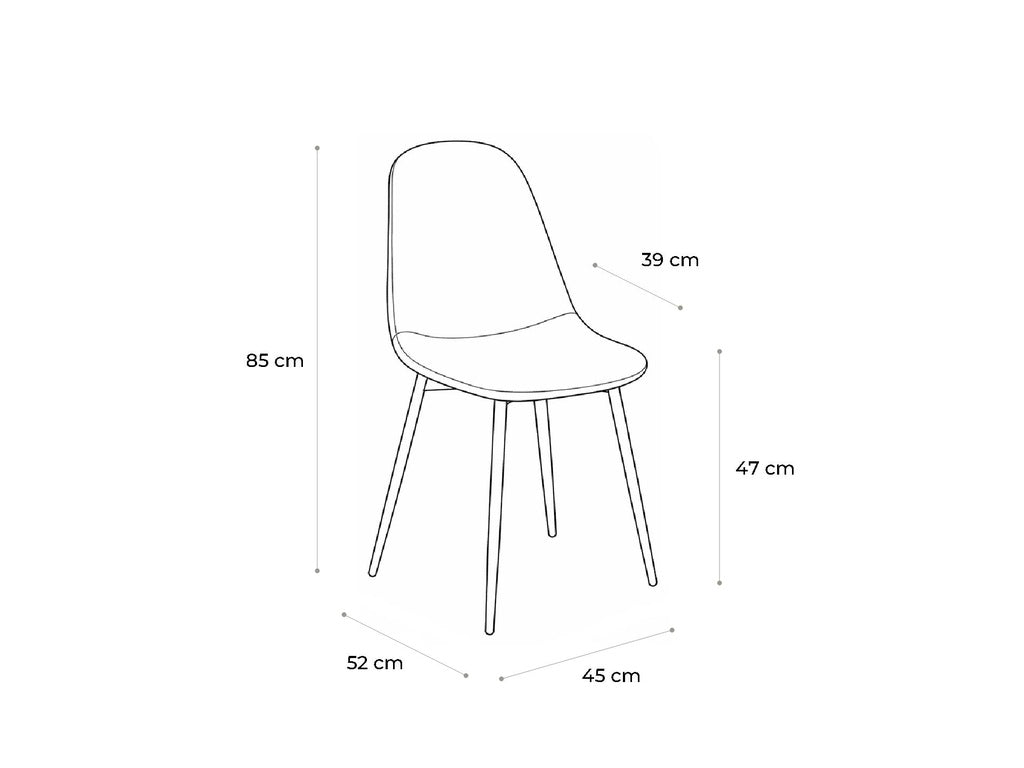 Ceramon Eettafelset met 4 Marie Stoelen - Wit / Groen - afbeelding 11