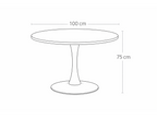 Orbis Eettafelset met 4 Loren Stoelen - Zwart / Beige / Bruin - afbeelding 6