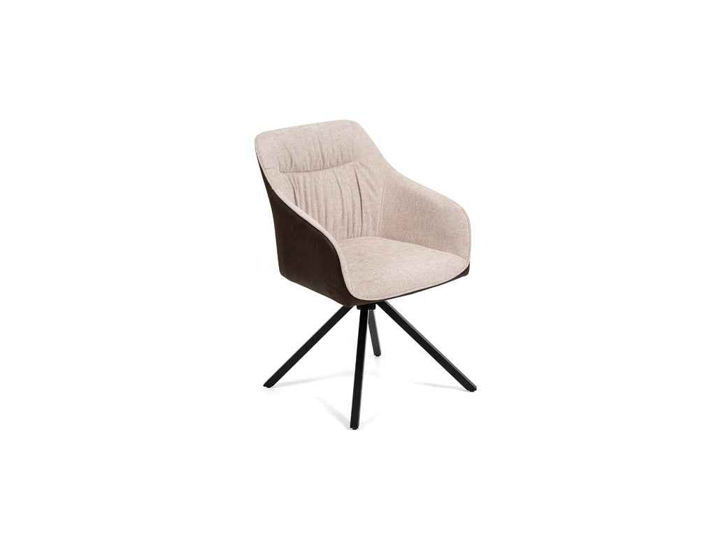 Orbis Eettafelset met 4 Loren Stoelen - Zwart / Beige / Bruin - afbeelding 7