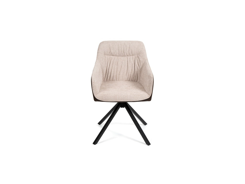 Orbis Eettafelset met 4 Loren Stoelen - Zwart / Beige / Bruin - afbeelding 8