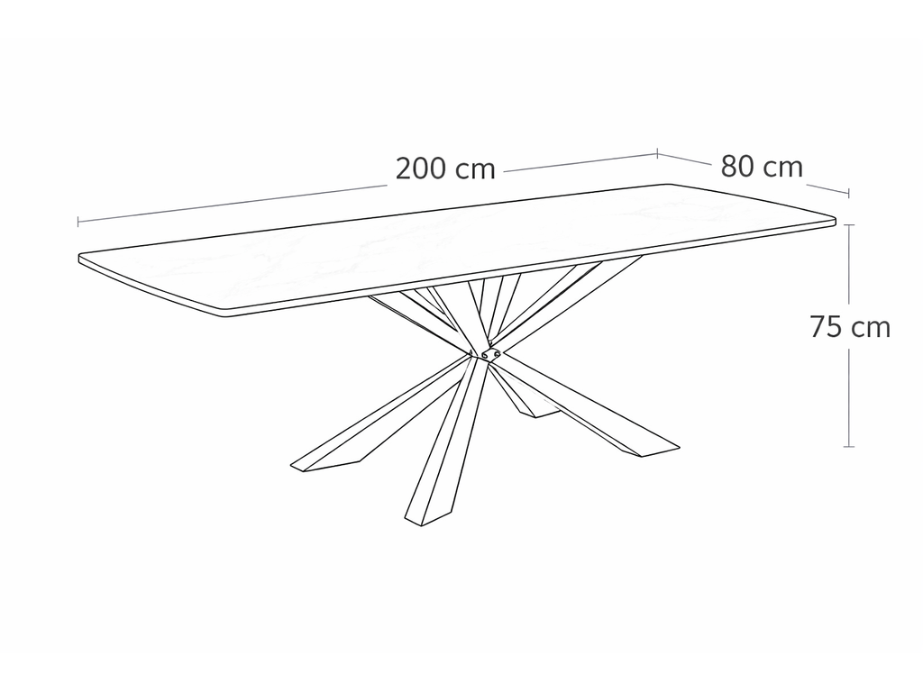 Terron Eettafelset met 6 Enzo Stoelen - Wit - afbeelding 4