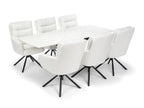 Terron Eettafelset met 6 Enzo Stoelen - Wit - afbeelding 1