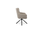 Ebon Eettafelset met 4 Enzo Stoelen - Beige / Donker hout - afbeelding 12