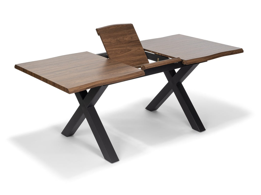 Ebon Eettafelset met 4 Enzo Stoelen - Beige / Donker hout - afbeelding 4