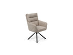 Ebon Eettafelset met 4 Enzo Stoelen - Beige / Donker hout - afbeelding 10