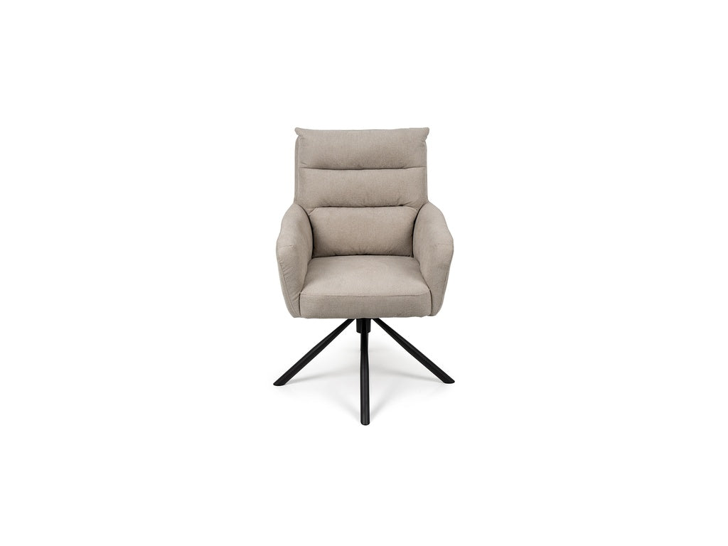 Ebon Eettafelset met 4 Enzo Stoelen - Beige / Donker hout - afbeelding 11