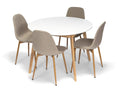 Scandinavia Eettafelset met 4 Marie Stoelen - afbeelding 1