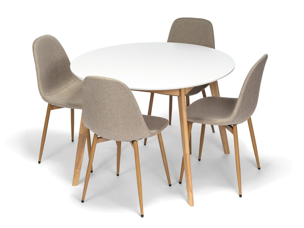 Scandinavia Eettafelset met 4 Marie Stoelen - afbeelding 1