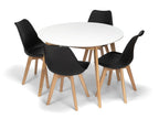 Scandinavia Eettafelset met 4 Scandi Stoelen - afbeelding 1