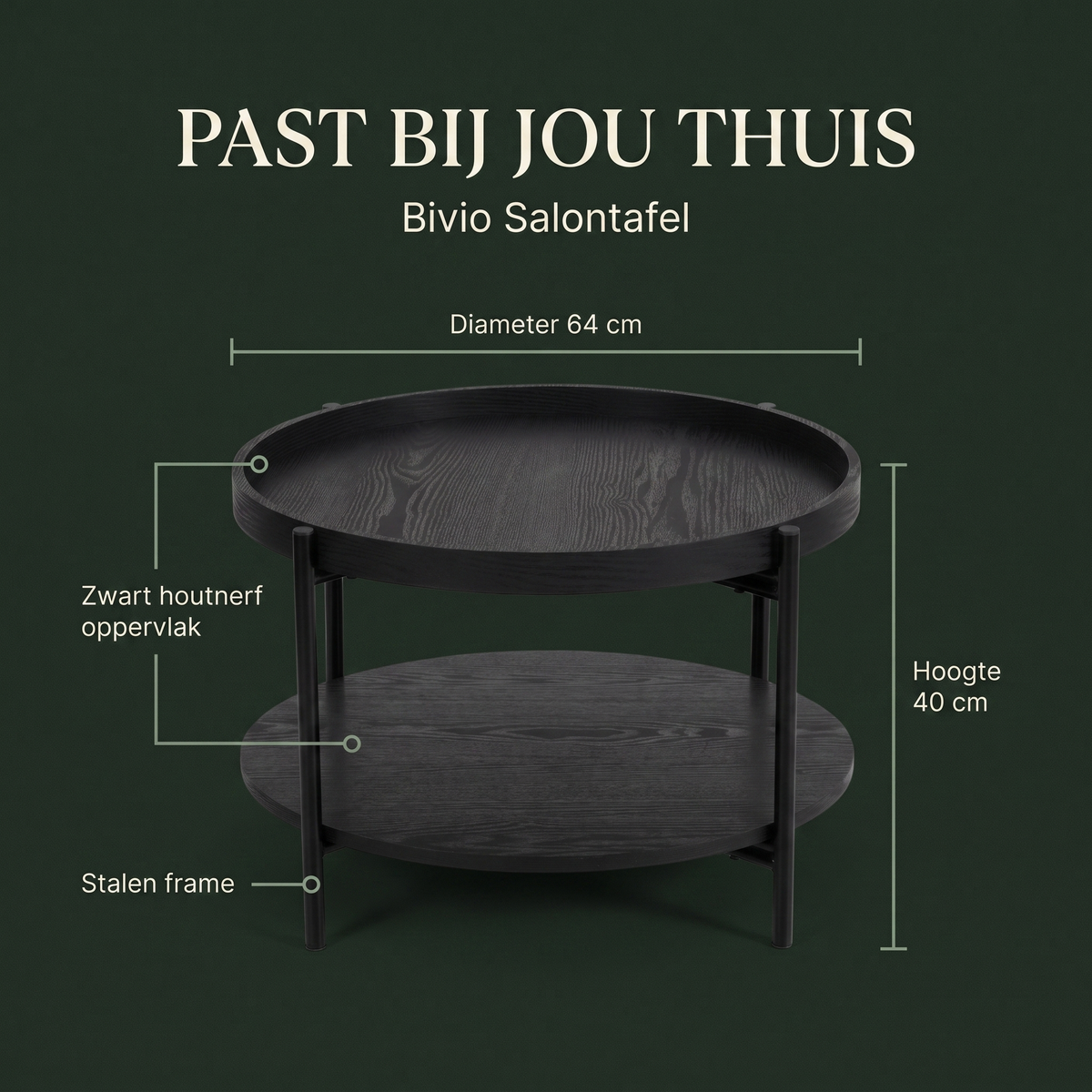 Bivio Salontafel – afmetingen