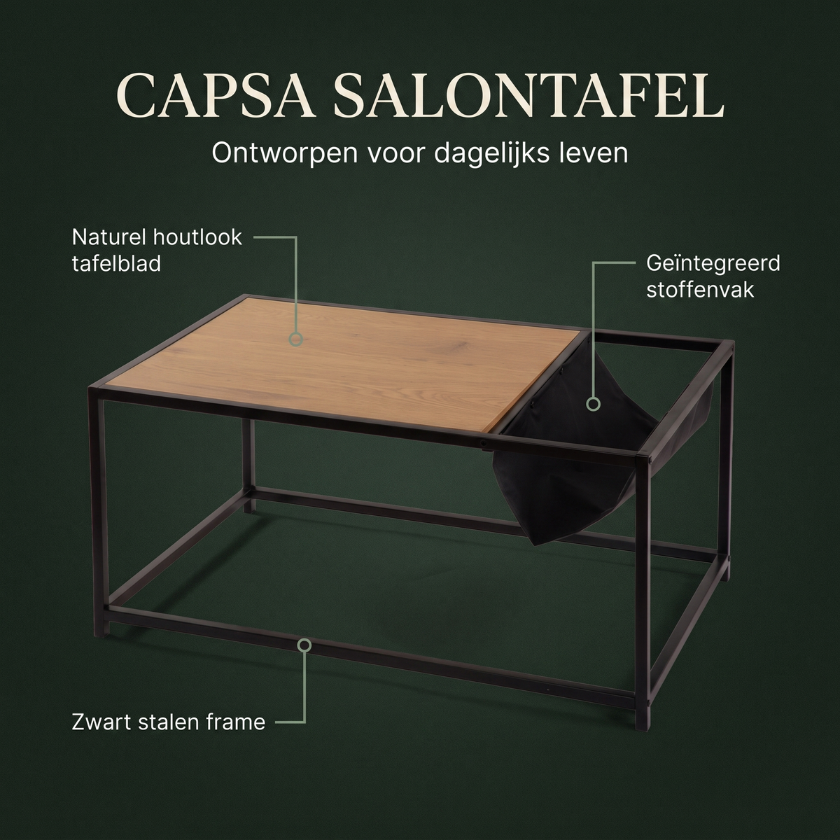 Capsa Salontafel – ontwerp en materialen