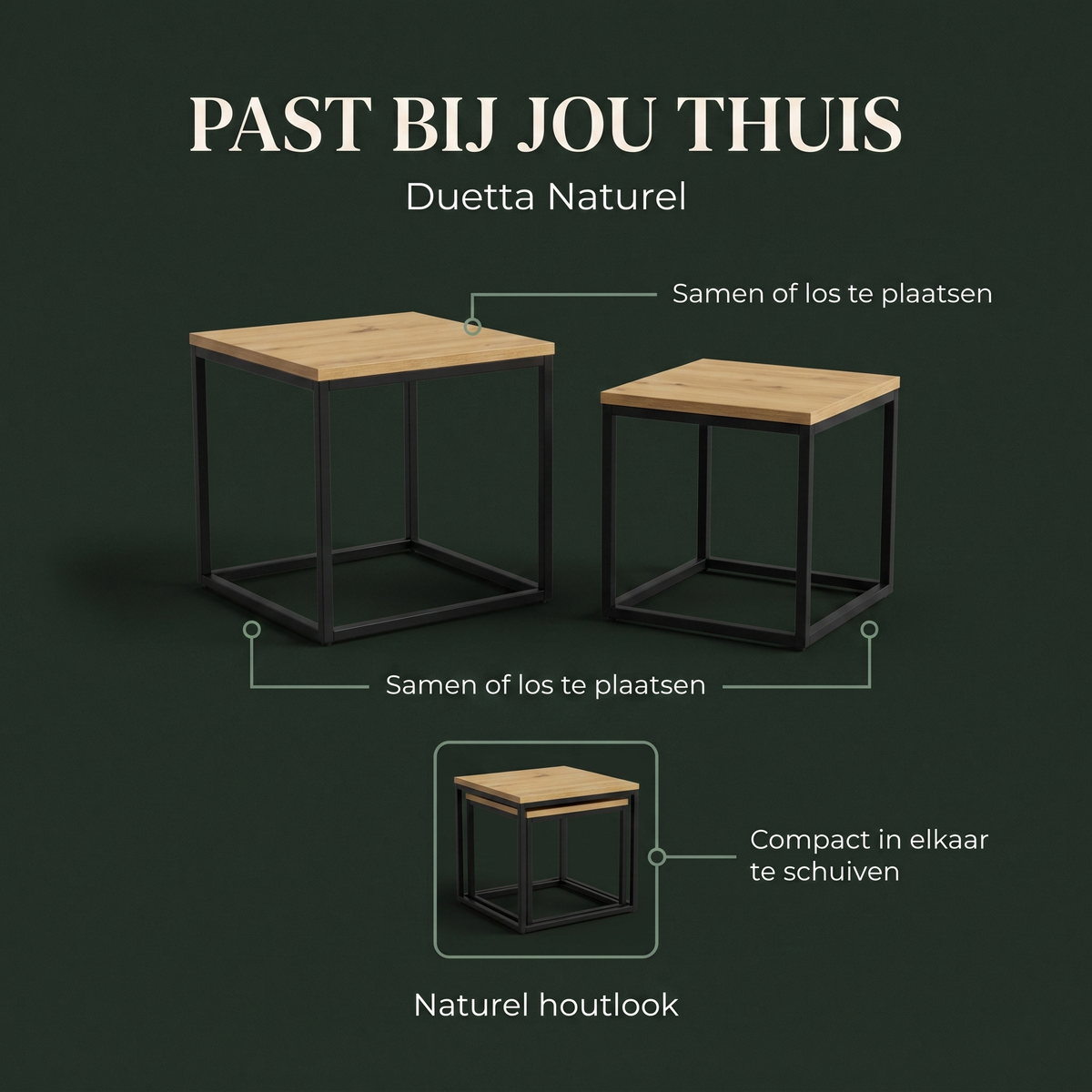 Duetta Naturel – samen of los te plaatsen