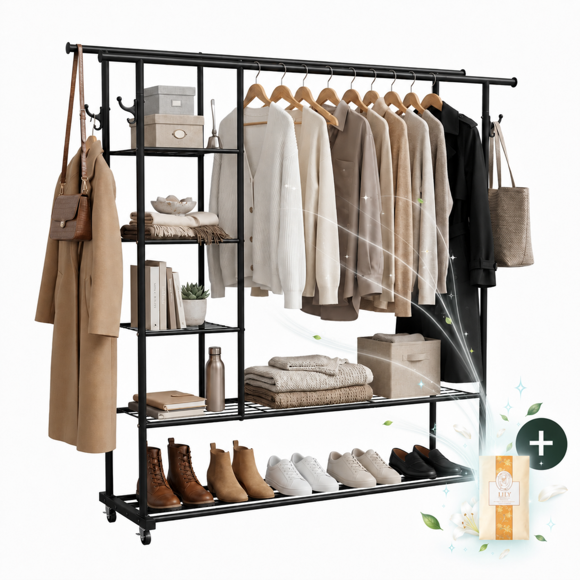 Kledingrek XXL - Zwart