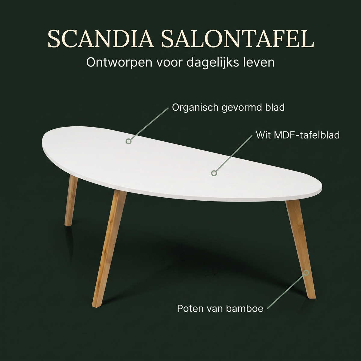 Scandia Salontafel – ontwerp en materialen