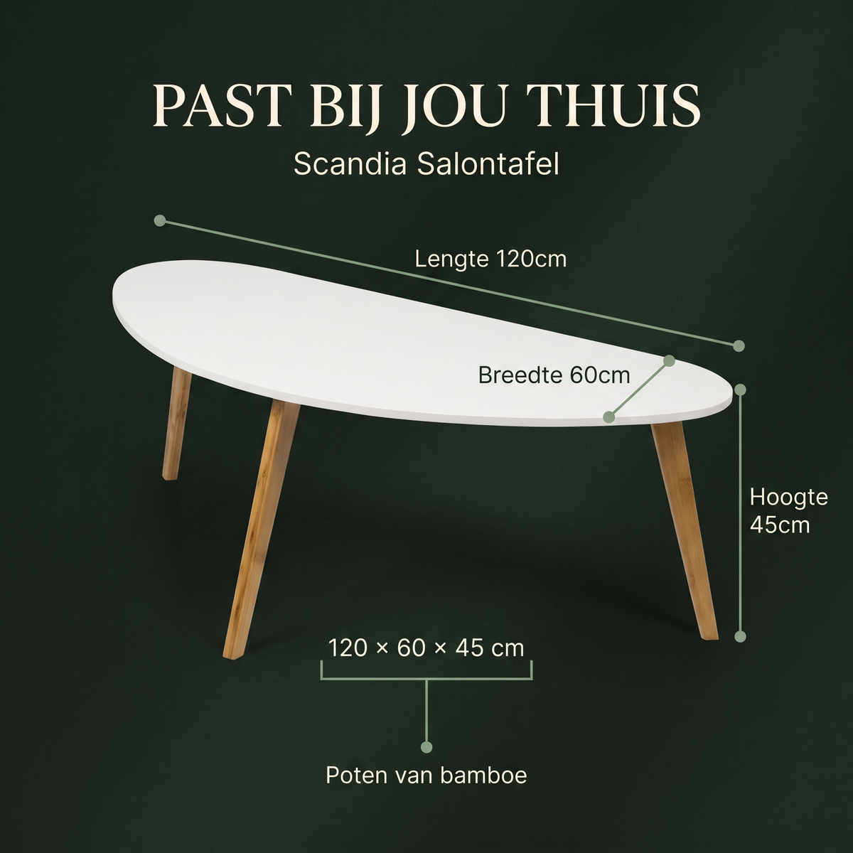 Scandia Salontafel – afmetingen
