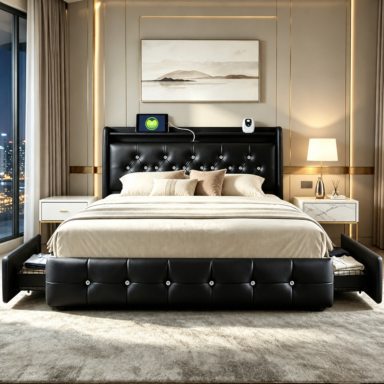 Celeste LED Bedframe - HD productbeeld 2