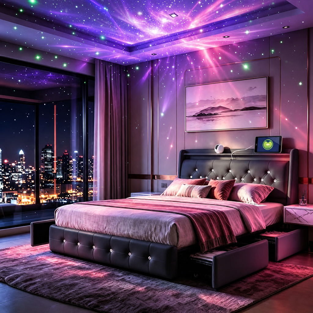 Celeste LED Bedframe - HD productbeeld 3