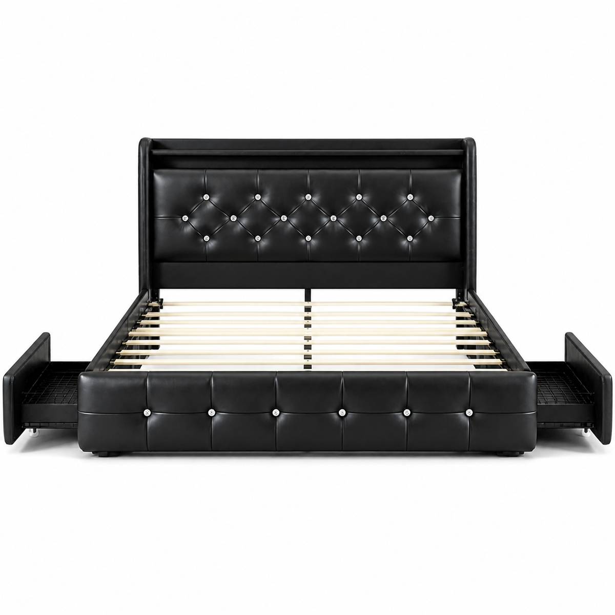 Celeste LED Bedframe met Opbergruimte