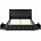 Celeste LED Bedframe met Opbergruimte op witte achtergrond