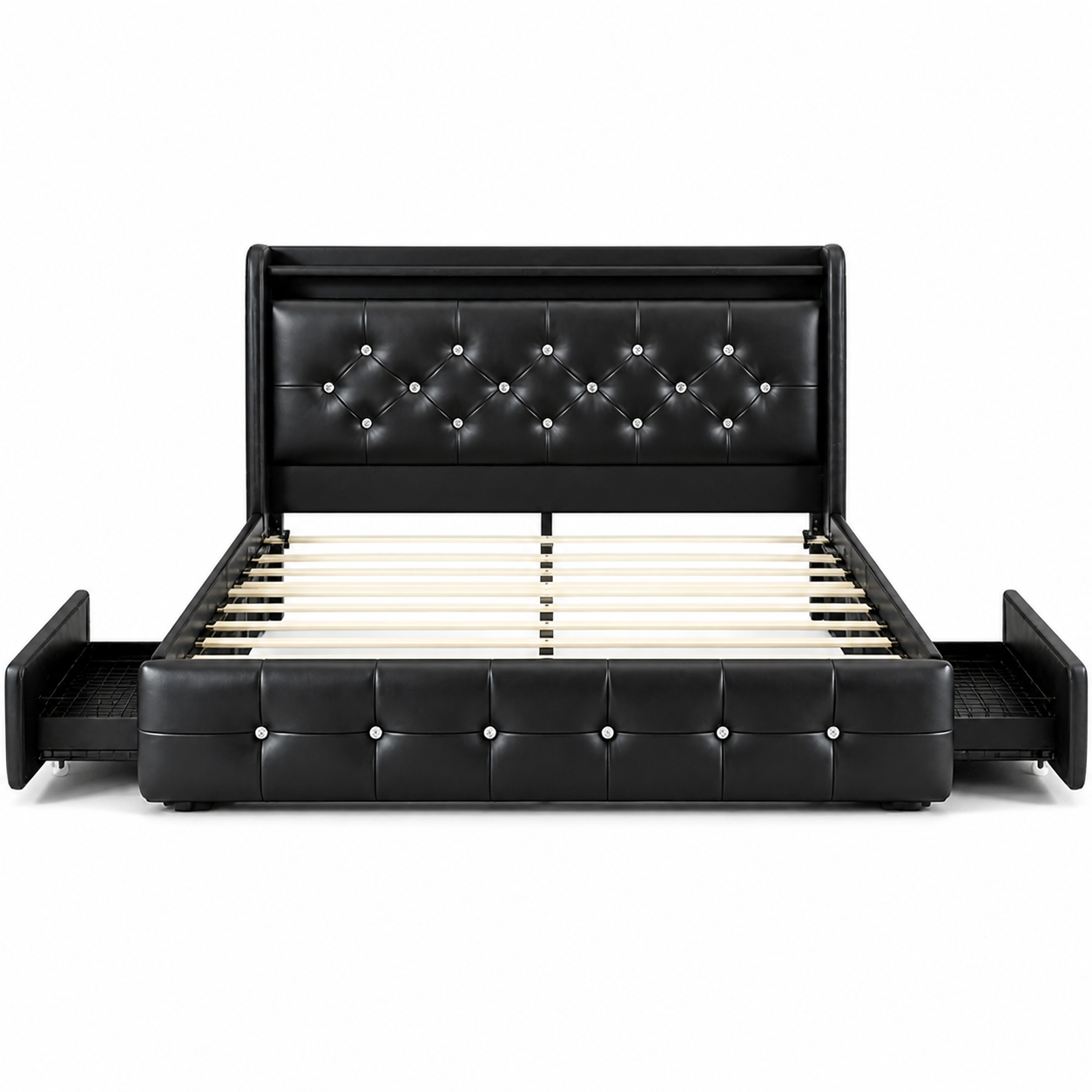 Celeste LED Bedframe met Opbergruimte
