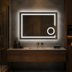 Sivableu focus LED badkamerspiegel - lifestyle evening
