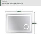 Sivableu focus LED badkamerspiegel - afmetingen