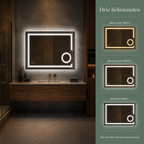 Sivableu focus LED badkamerspiegel - lichtstanden