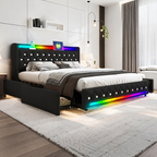 Lumi Bluetooth LED Bedframe - HD productbeeld 2