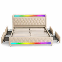 Lumi Bluetooth LED Bedframe met Opbergruimte