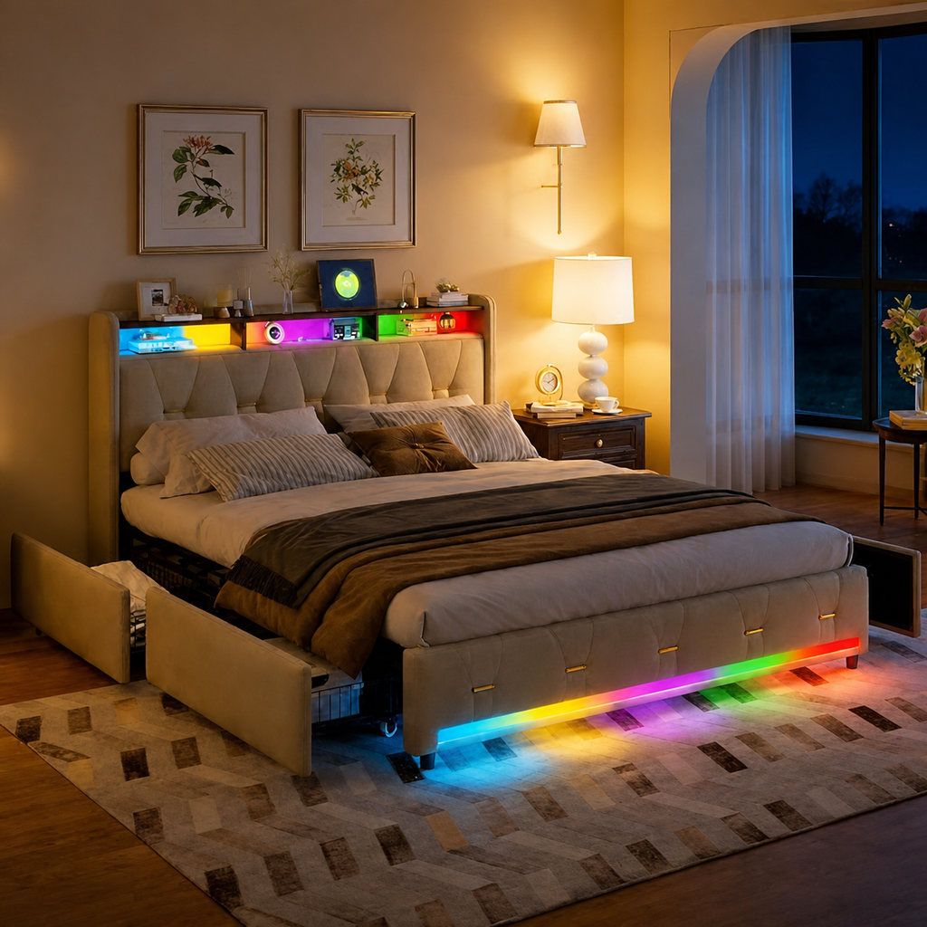 Mira LED Bedframe - HD productbeeld 3