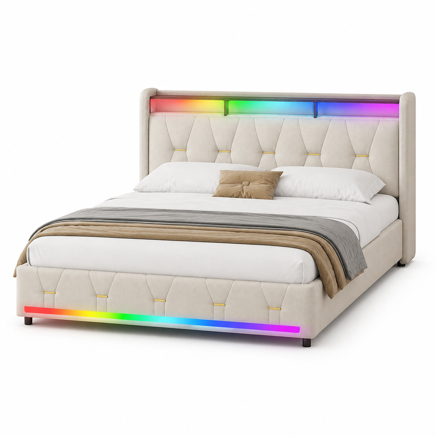 Mira LED Bedframe met Opbergruimte