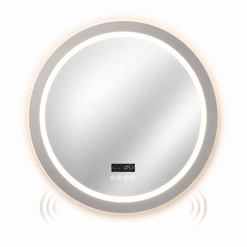 Sound LED badkamerspiegel met zilveren reflectie en Bluetooth