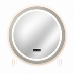 Sound LED badkamerspiegel met zilveren reflectie en Bluetooth