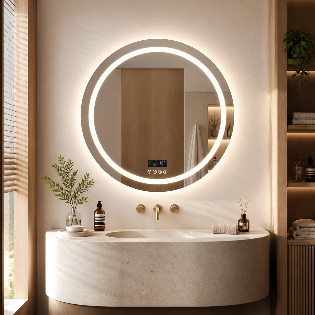Sivableu sound LED badkamerspiegel - lifestyle day