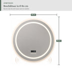 Sivableu sound LED badkamerspiegel - afmetingen