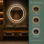 Sivableu sound LED badkamerspiegel - lichtstanden