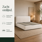 Teddy Boucle bedframe - zachte bekleding en stevig frame