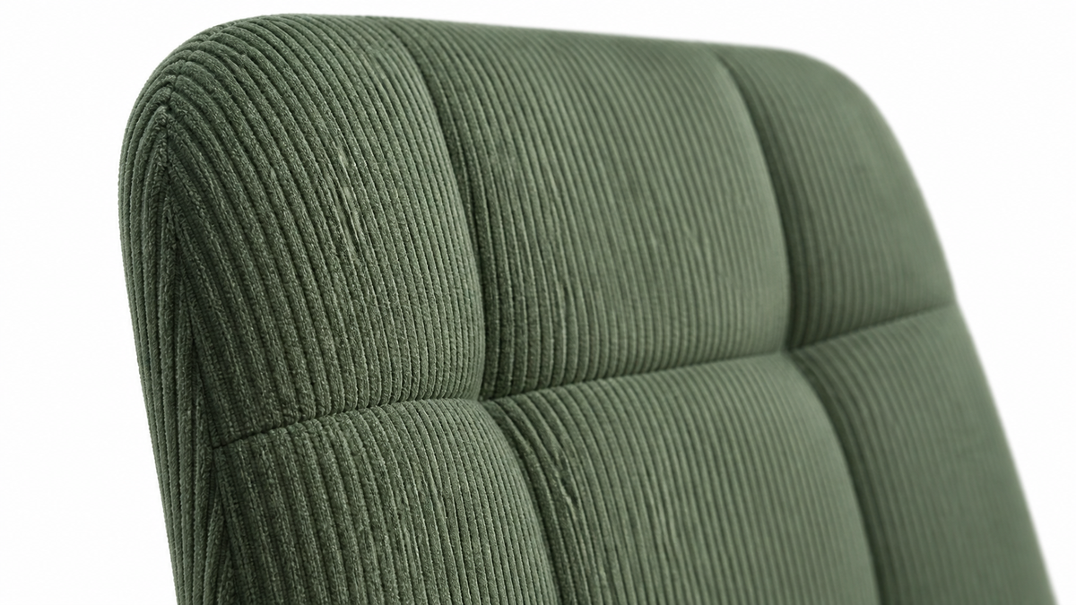 Detailfoto van Ceramon Eettafelset met 4 Aria Stoelen - Groen / Licht hout