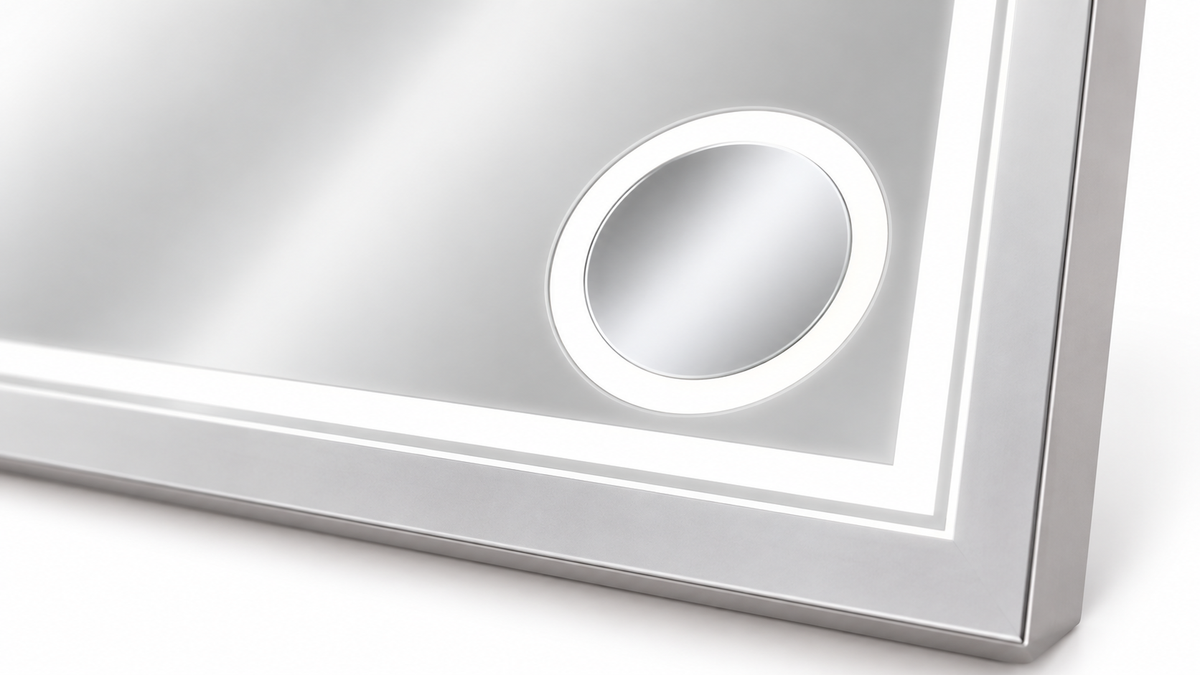 Detailfoto van Focus LED Badkamerspiegel - 3x Vergroting