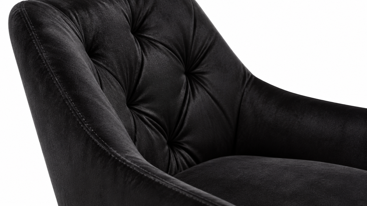 Detailfoto van Gyrus Eettafelset met 4 Siena Stoelen - Zwart / Wit