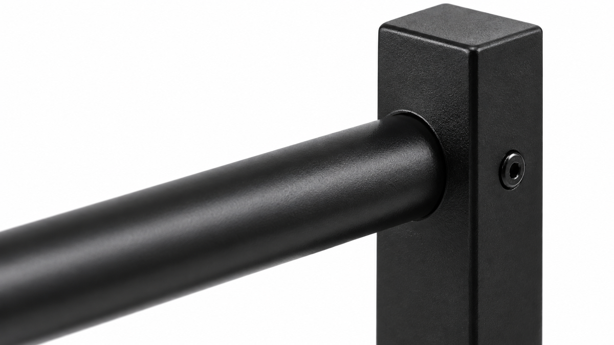 Detailfoto van Noir Handdoekrek Badkamer - Zwart - 3 Armen