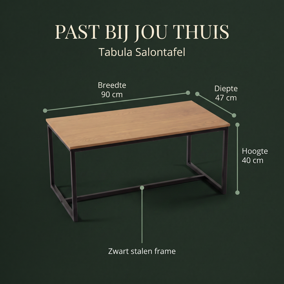 Tabula Salontafel – afmetingen