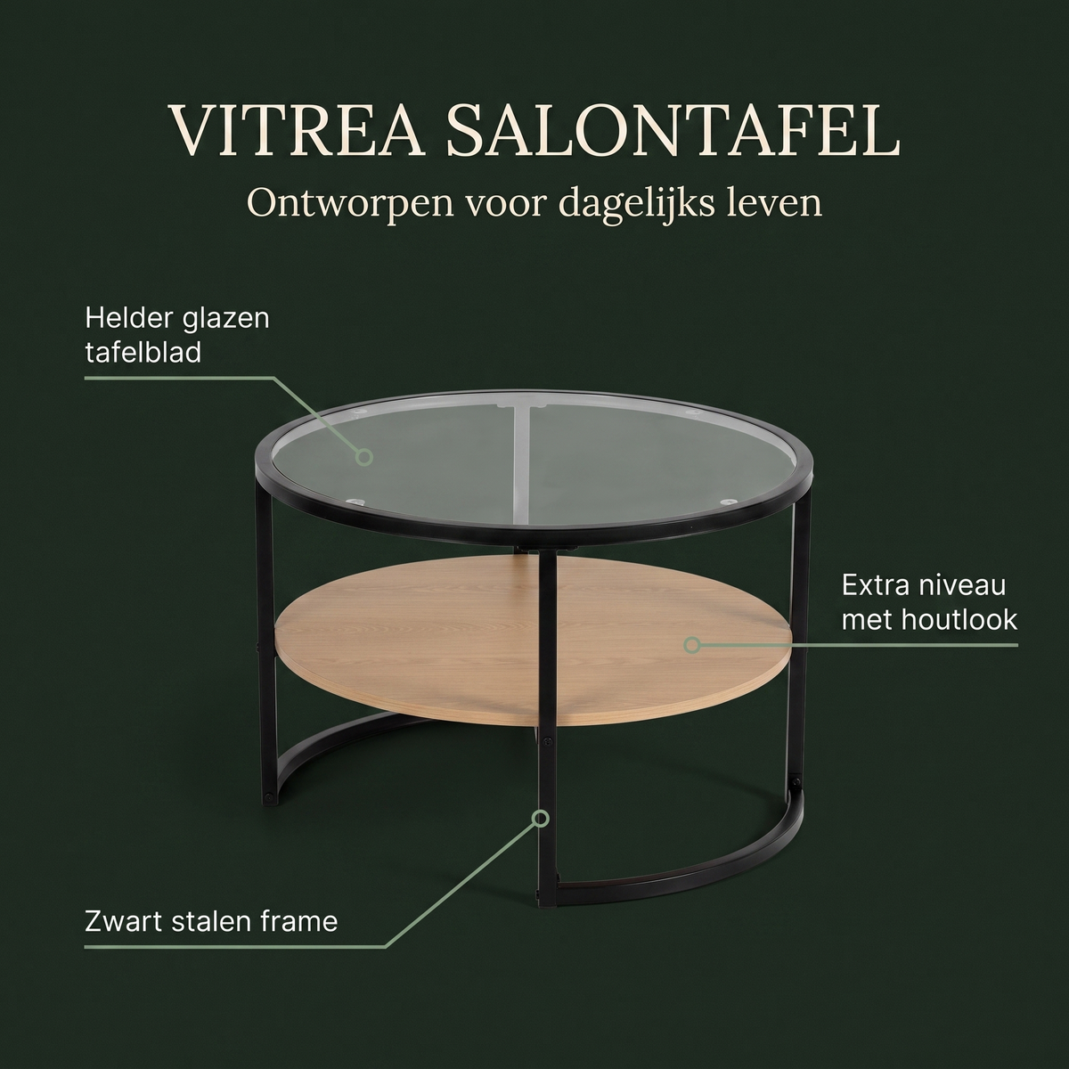 Vitrea Salontafel – ontwerp en materialen